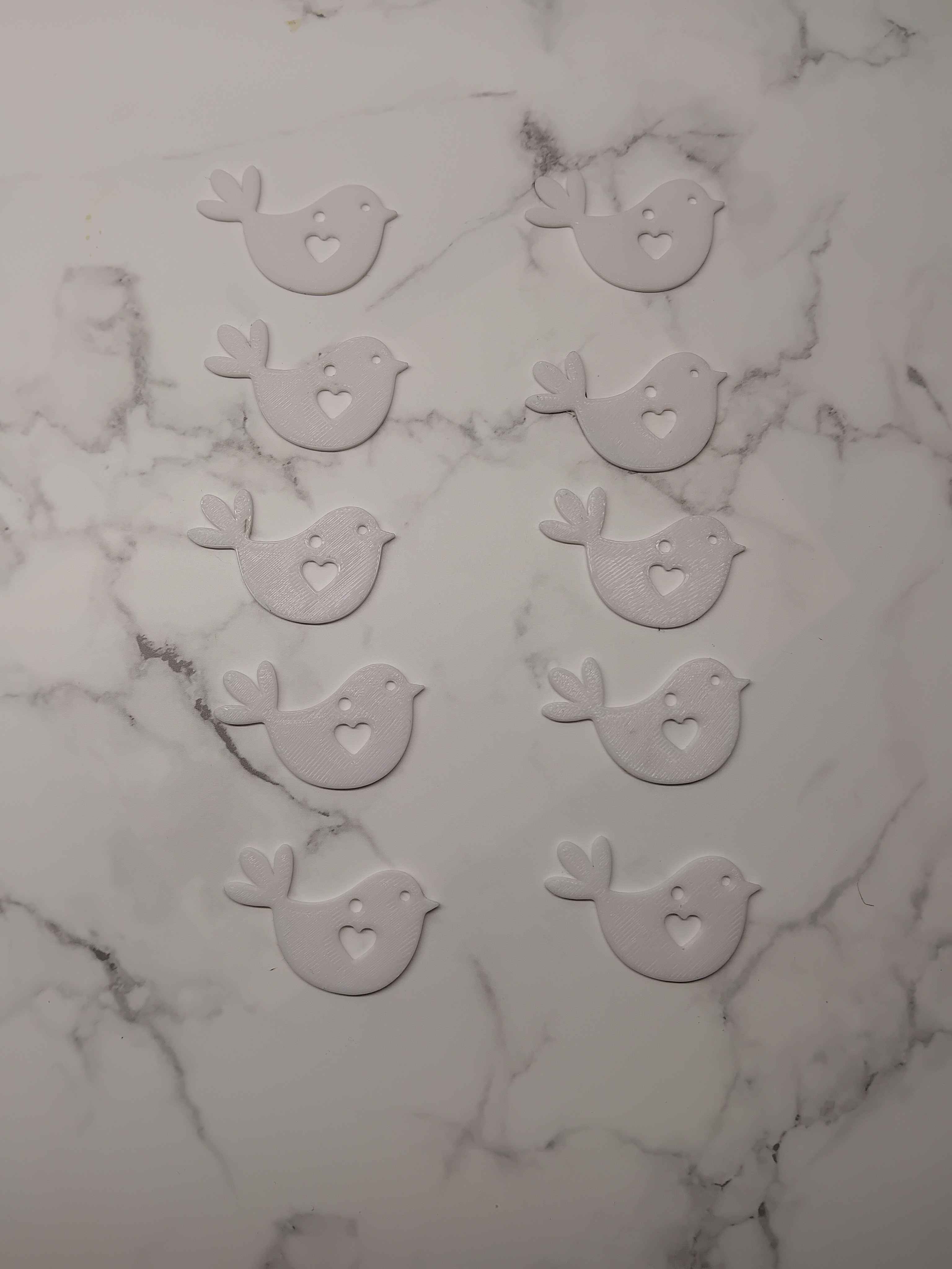 Fugl dekoration 10 stk.